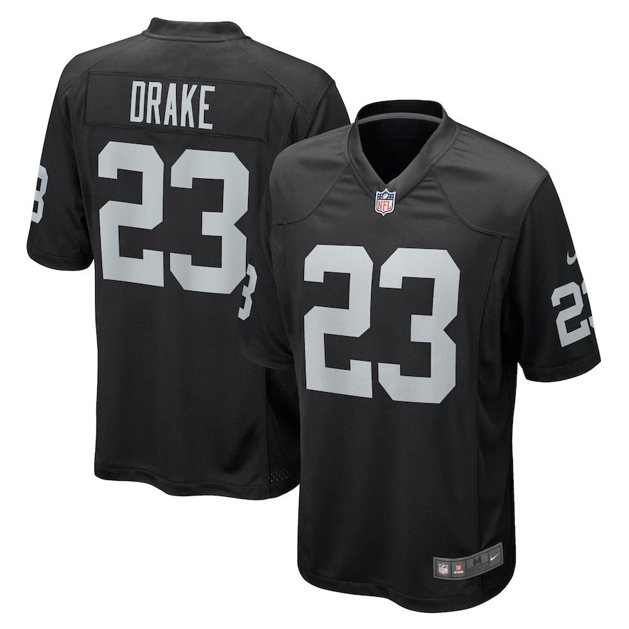 Men Oakland Raiders #23 Kenyan Drake Nike Black Game NFL Jersey